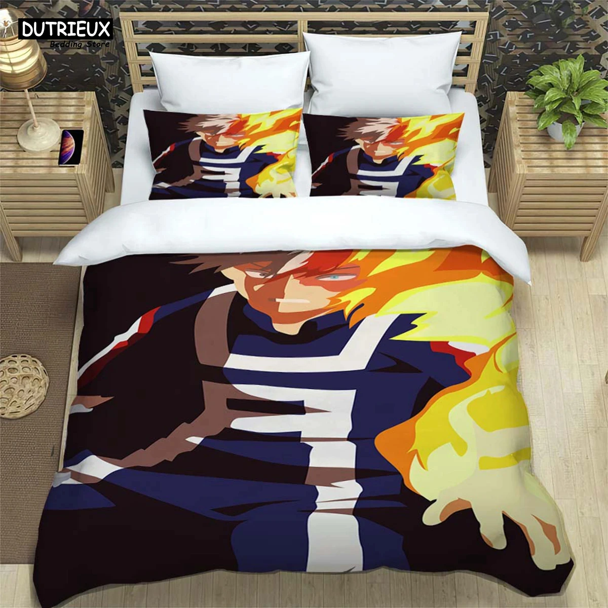 HD Anime Mein Hero Science Cartoon 3D Printed Bedding Queen Bedding Set Customized King Size Bedding Set Soft And Comfortable
