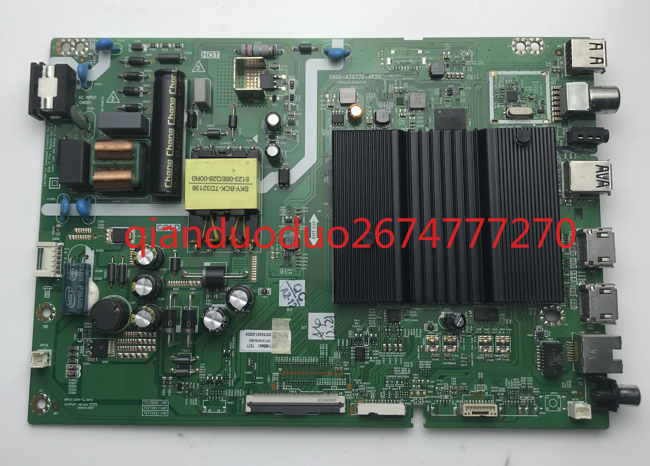 

Подходит для основной платы Skyworth 43A4 43G31 43P50 5800-A7S770-4P20 с экраном RDL430WY BN0