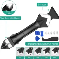 5 In 1 Silicone Scraper Sealant Smooth Remover Tool Set Caulking Finisher Smooth Grout Kit Floor Mould Removal Hand Tools Set