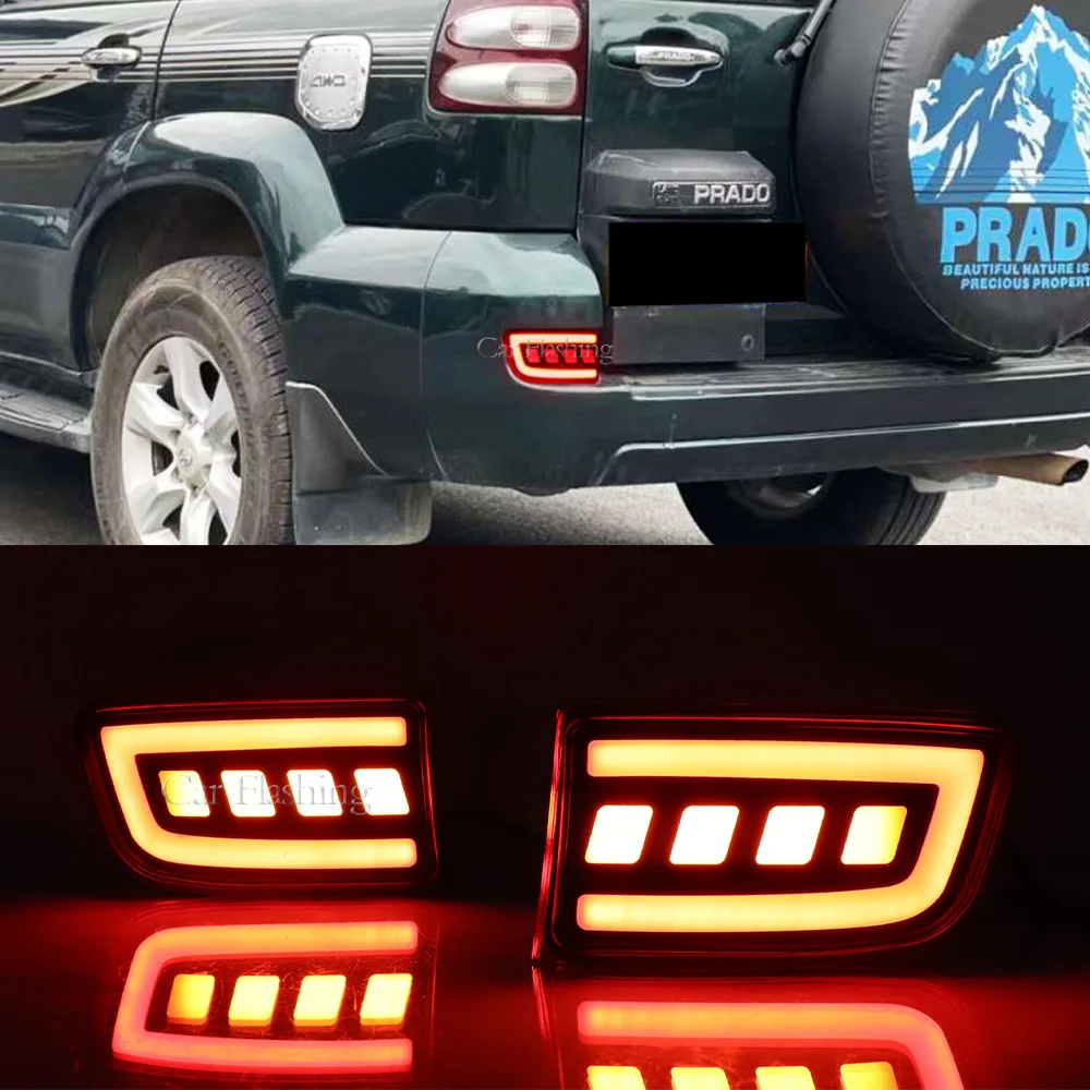 LED Rear Lights For Toyota Land Cruiser Prado LC120 Fj120 120 2003 2004 2005 2006 2007 2008 2009 Reflector Brake Bumper Lamp