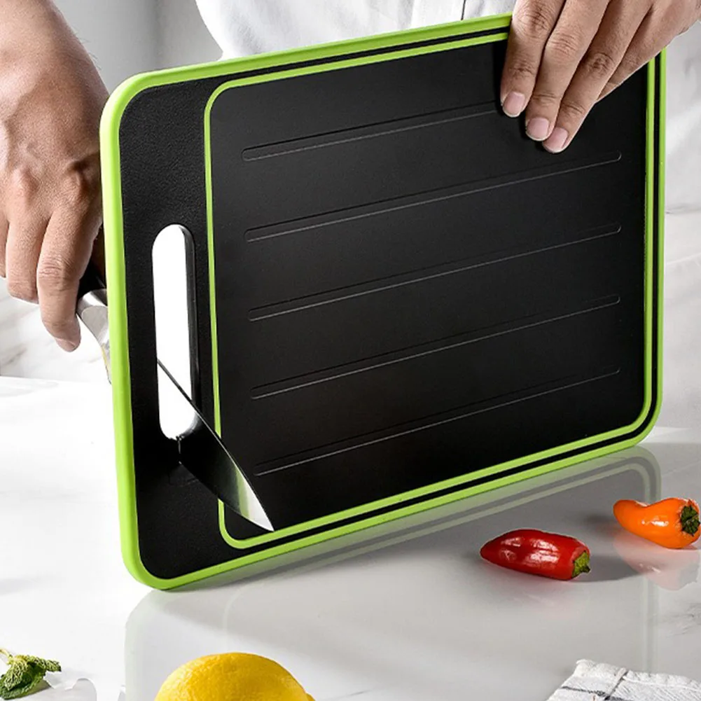 

Cutting Board Fast Thaw 4-In-1 Chopping Board Defrosting Tray Defrost Plate Thaw Meat Food Double-Sided Defrosting Board