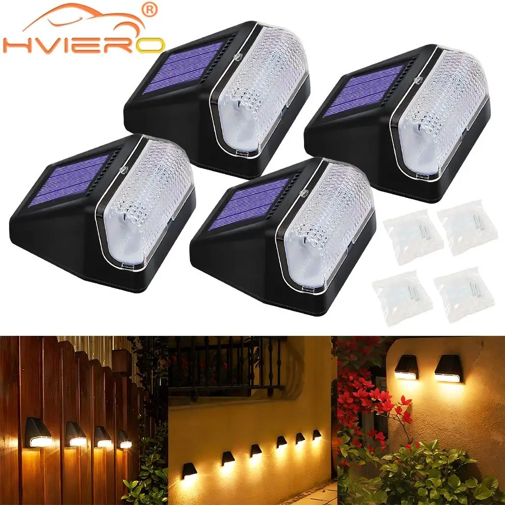 Outdoor LED Solar Wall Light Hedge Rainproof Garden Decoration Swimming Pool Waterproof IPX Park Stair Step Fence Lawn Lighting