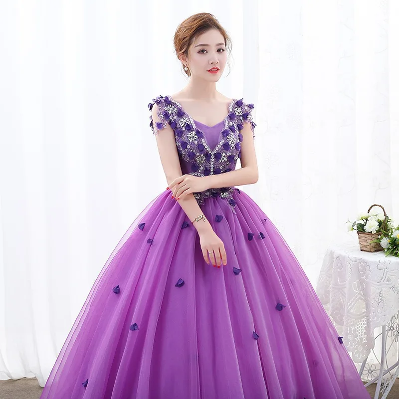 Colorful Yarn Performance Dress Banquet Dress Sequin Embroidery Fluffy Dress Host Piano Graduation Performance Dress Customized
