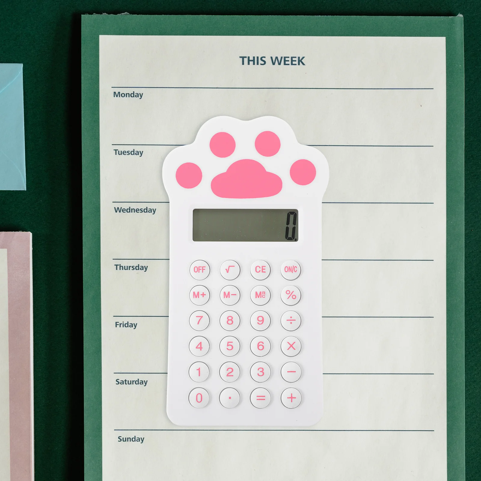 Solar Cartoon Portable Calculator Small Size Pocket Calculator for Students Office Arithmetic Calculation