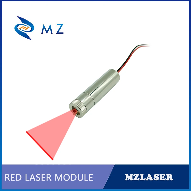 Adjustable Focusing High-Stability Brass Shell Plating Color Red Line 635nm 10mW  12V Laser Module