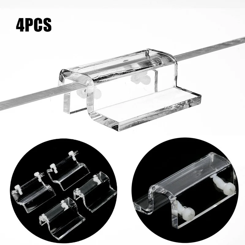 4PCS Fish Tank Acrylic Cover Holder Clear Clip Holder Support Bracket Support Frame Aquarium Accessories Aquarium cover bracket