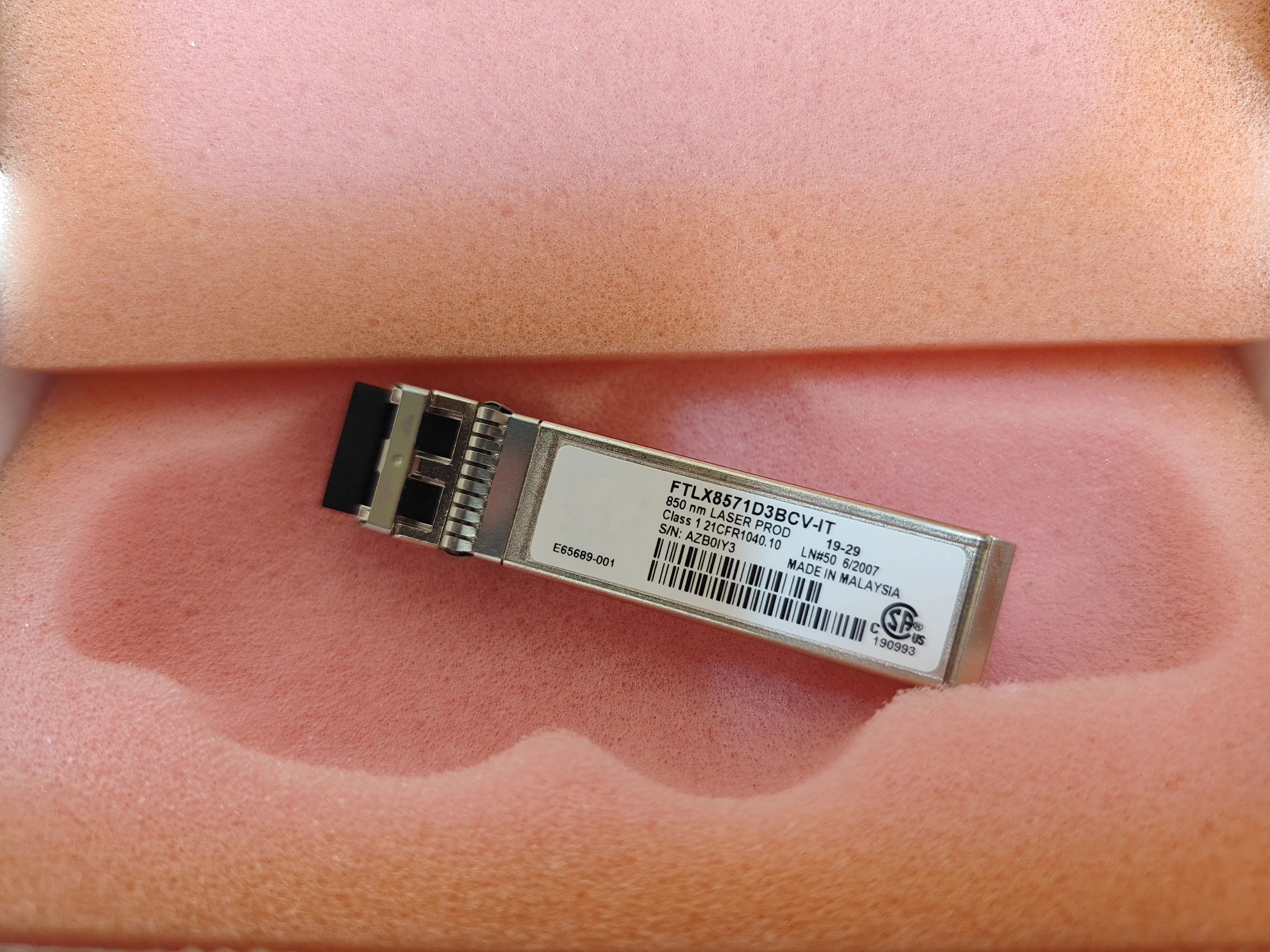 

Original Optical Fiber Sfp 10g/FTLX8571D3BCV-IT/10G SFP/E65689-001 X710 X520 General 10g SFP+/10G Transceiver Port Module