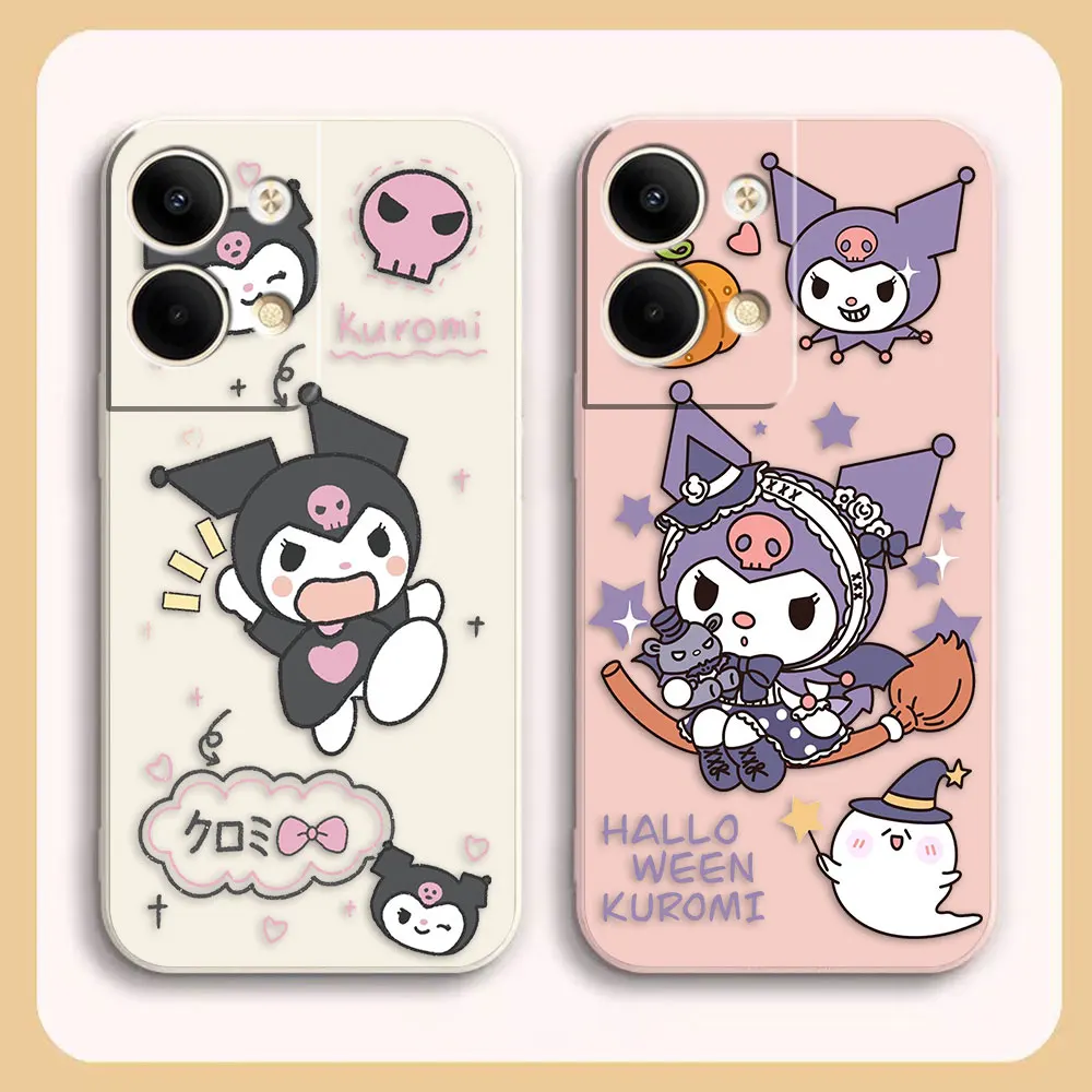 Phone Case For OPPO RENO 8 7 9 6 7SE 5 4 4SE 4 4G 5G PRO PLUS Colour Case Cover Funda Cqoue Shell Capa Cartoon Cute K-Kuromi Cat