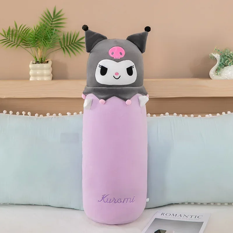 100cm Sanrio Hello Kitty Melody Kuromi almohada larga juguetes de peluche Kawaii muñeco de peluche suave cojín dibujos animados niños niñas regalos para dormir