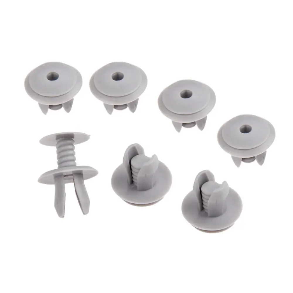 50pcs Auto Fasteners Trim Panel Lining Clips Gray Plastic Retainer Rivets for VW Volkswagen T4 T5 Transporter Car Accessories