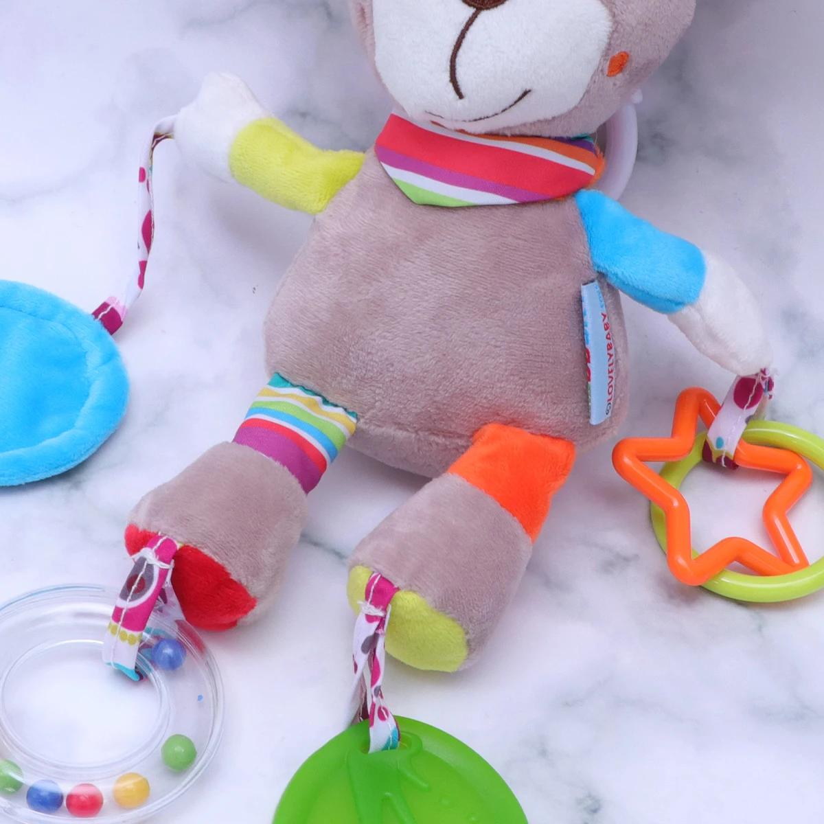 

Cute Bear Bell Toy for Babies Crib Baby Stuffed Animal Wind Chimes Toys Kids Plushie Bed for Children 118