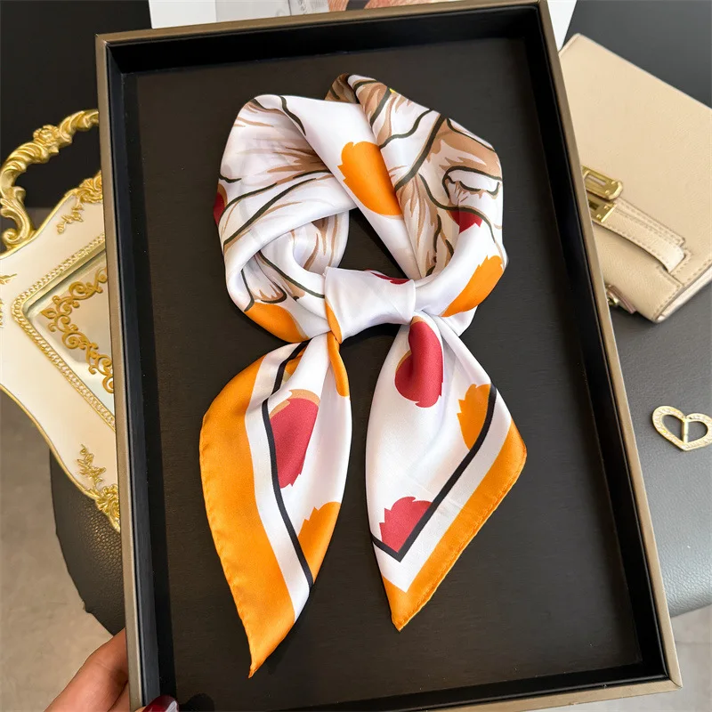 2026 Spring Paisley Silk Scarf Female Square Bandana Hijabs Head Wraps for Women Fashion Foulard Shawl Female Neckerchief Summer