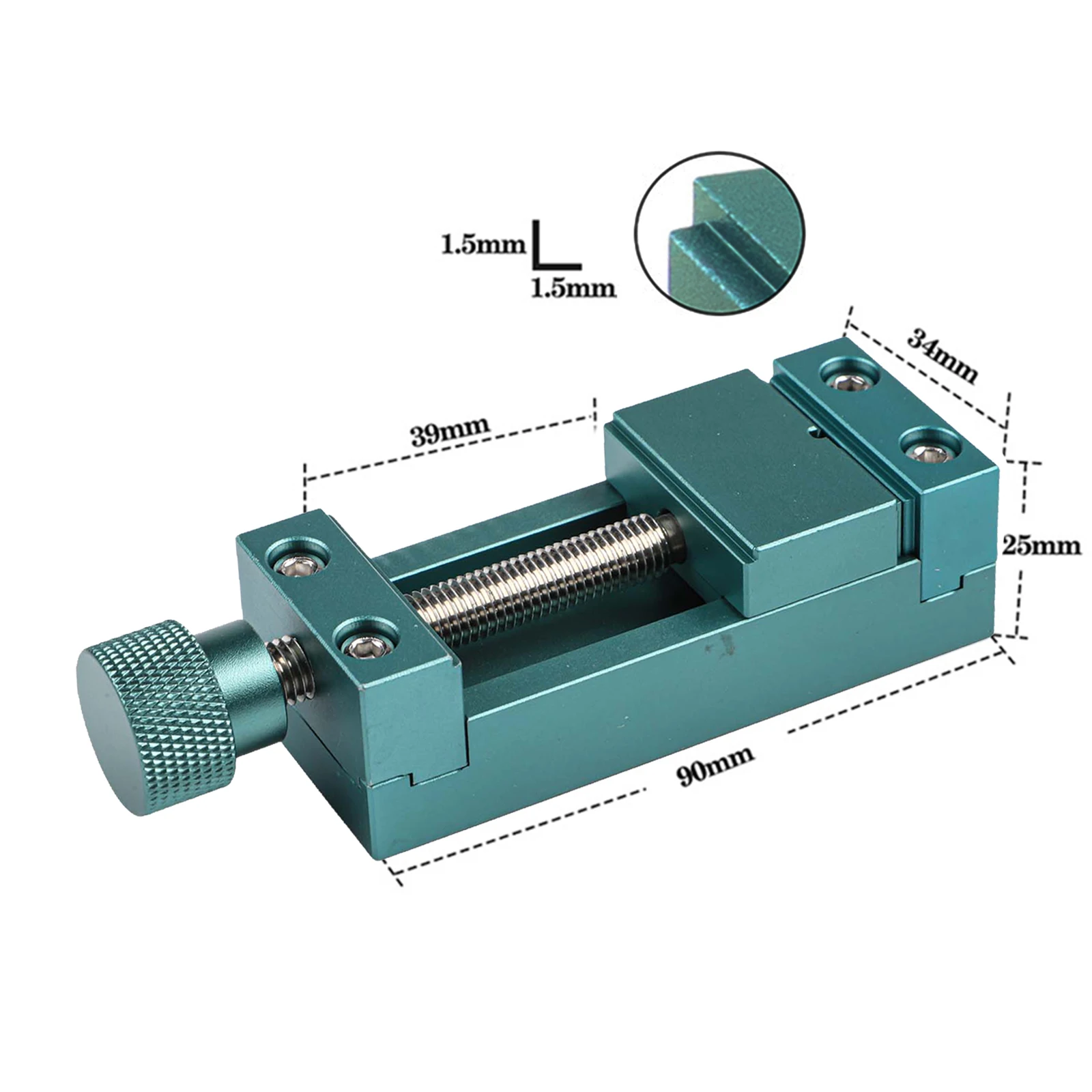 LTY-3439 For Mini Bench Vise with Aluminum Alloy Frame and 304 Stainless Steel Thread for Engraving CNC Drilling and Welding Use