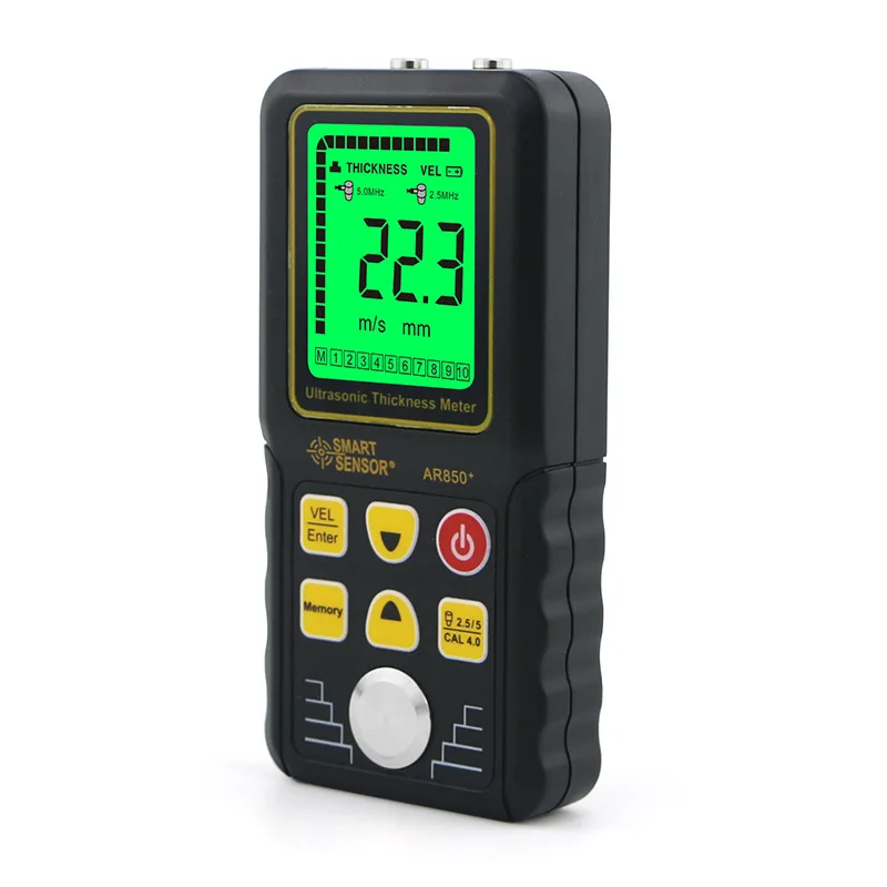 Smart Sensor AR850+ Digital Non-Destructive Metal Steel Ultrasonic Thickness Meter Range 1.2~225mm  Ultrasonic Thickness Gauge