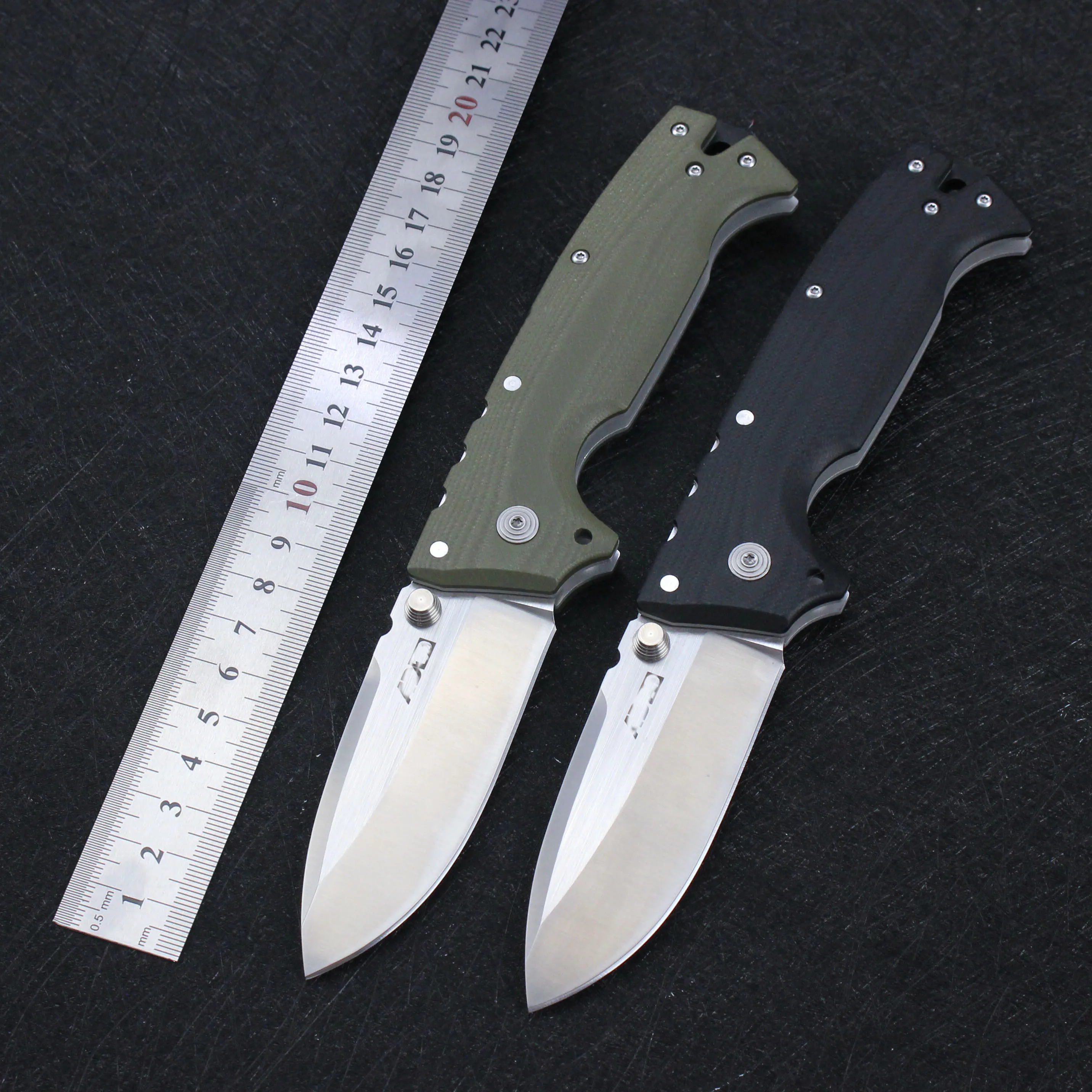 

High hardness survival AD10 steel Folding Knife G10 Handle Camping Hunting Tactical Men combat Tools Knives