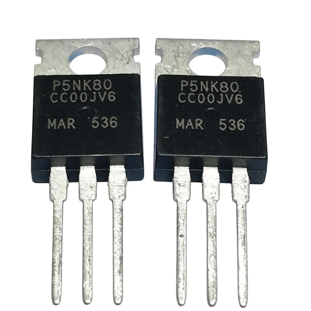 5PCS P5NK80 STP5NK80 FQPF10N90C 900V 10A MBR20100CTK 100V 20A IRFI620G 200V 4.1A FQPF15P12 -15A -120V RJK0822
