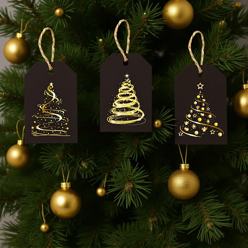 24 قطعة 2026 موضوع رأس السنة الجديدة حفلة شنق العلامات مع تسميات الجوت للعام الجديد عيد الميلاد الديكور هدية التفاف #1