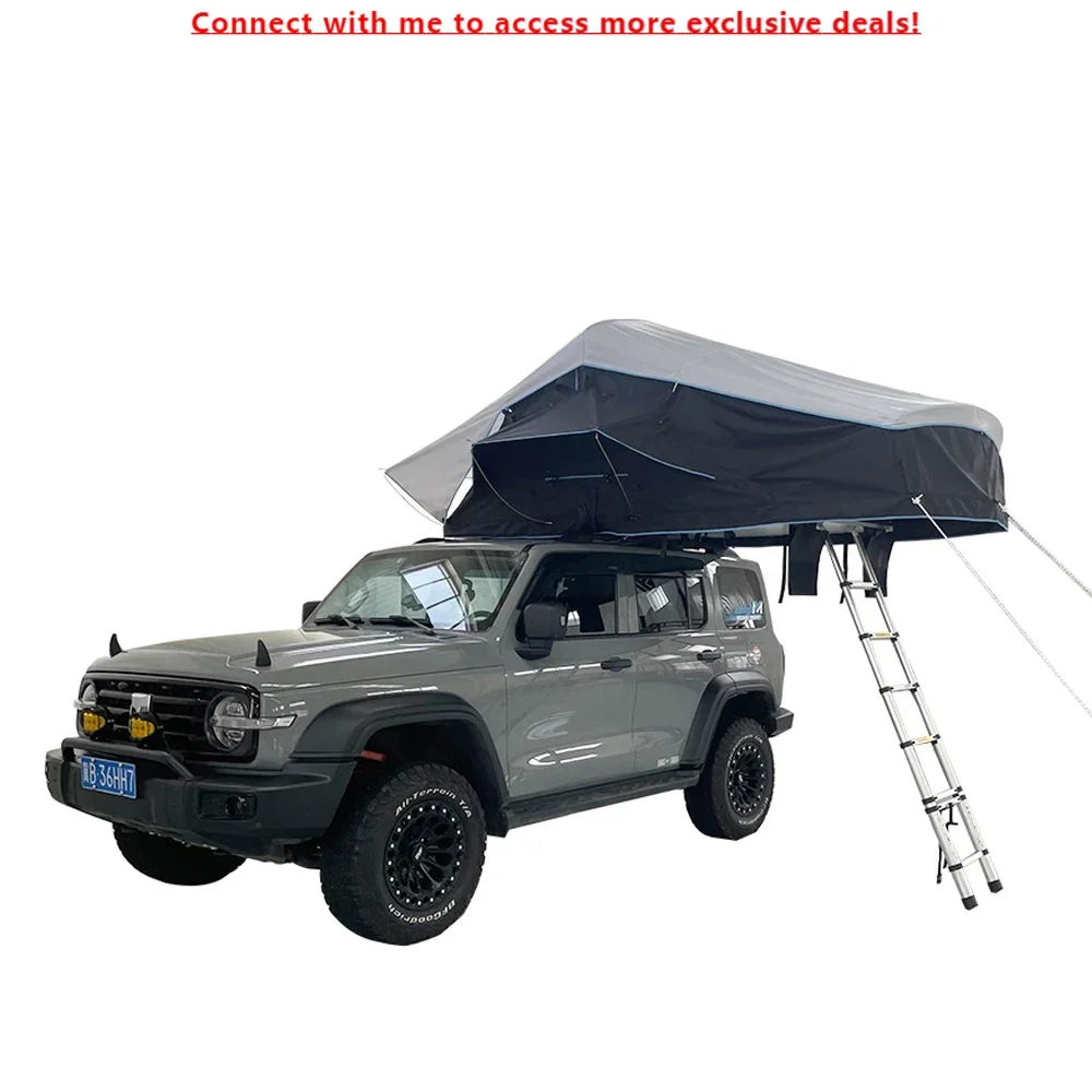 

Large Waterproof 3-4 Person Rtt Soft Shell Roof Top Tent With Extendable Roof On The Sides