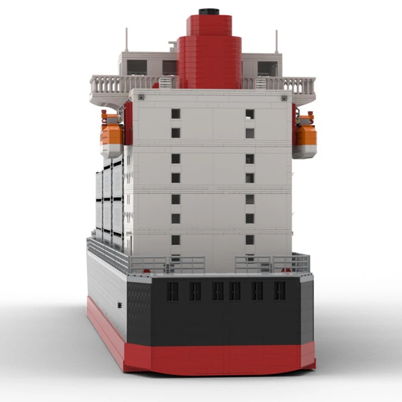 Modèle de Transport urbain Moc briques de construction conteneur bateau modèle de fret technologie modulaire bricolage bloc cadeau jouets de vacances de noël