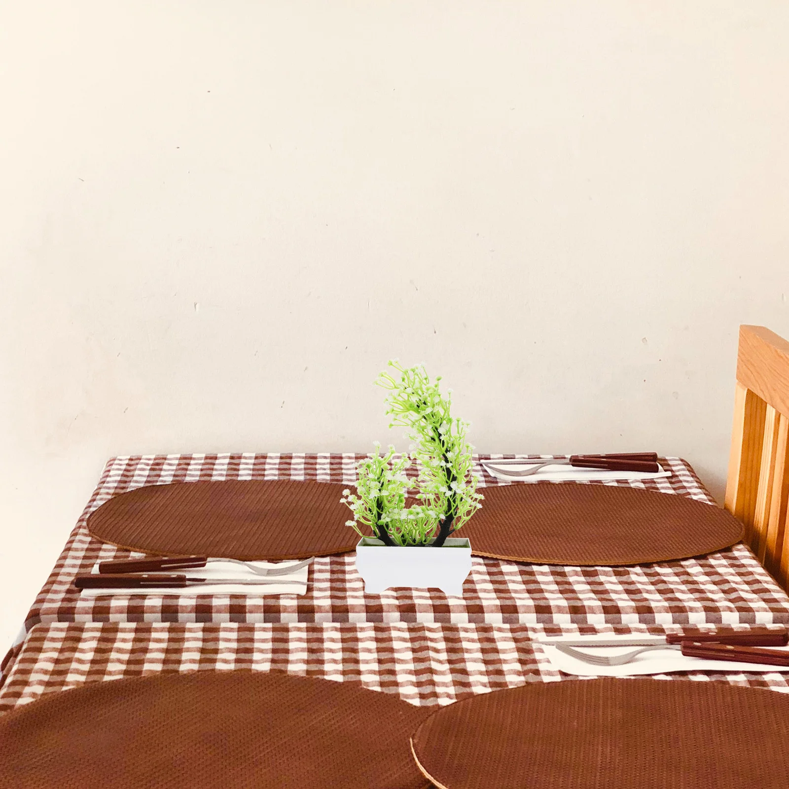 

Lifelike Artificial Potted Plant Fake Bonsai Decor for Home Office Desktop Garden Indoor Greenery Simulation Small Plant