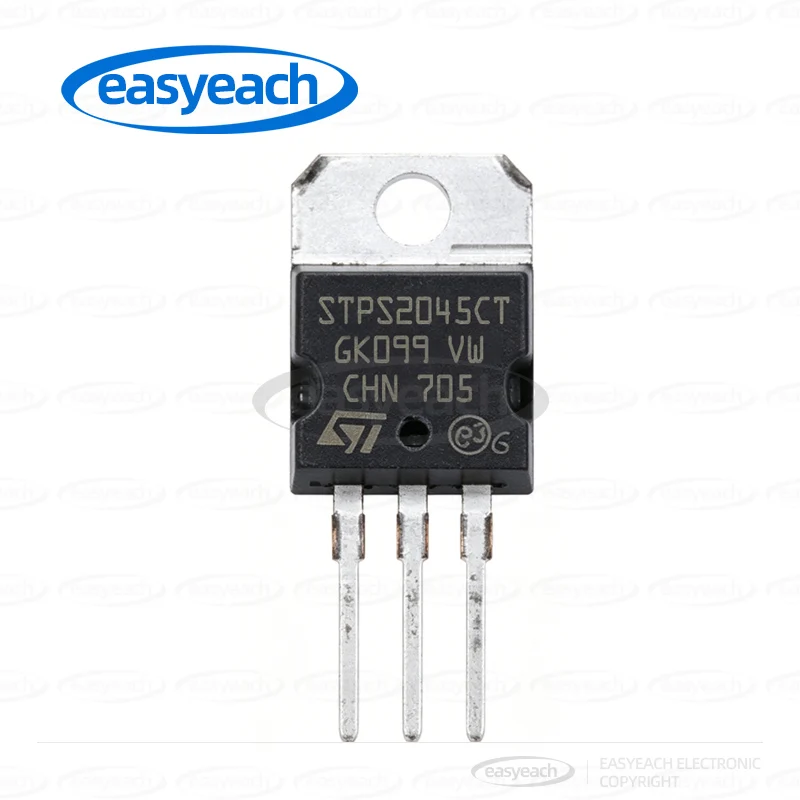 5PCS STPS2045CT Schottky diode 45V 20A dual TO-220 D2PAK power Schottky rectifier