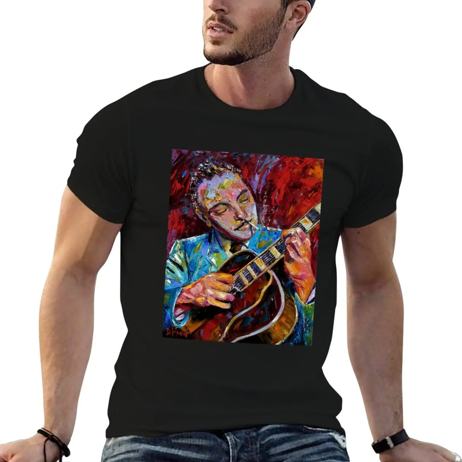 Django Reinhardt Jazz Guitar Legend Classic T-Shirt animal prinfor boys designer shirts cotton t shirt men