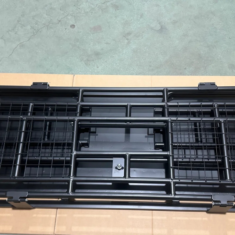 High Quality Iron Roof Mount Cargo Cage Rack 100kg Load Capacity 150x60x43cm SUV Car Camping Travel Storage