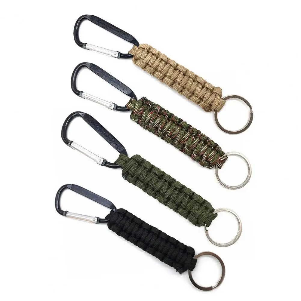 Braided Rope Carabiner Keychain, Portable Camping Climbing Clip Durable Construction For Secure Hanging