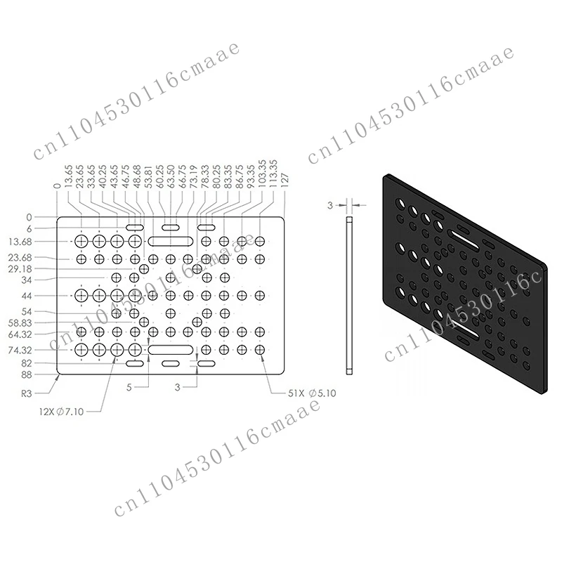 New Hot Selling 3X CNC Gantry Plate V-groove Universal Plate Aluminum Groove Aluminum Linear Extrusion