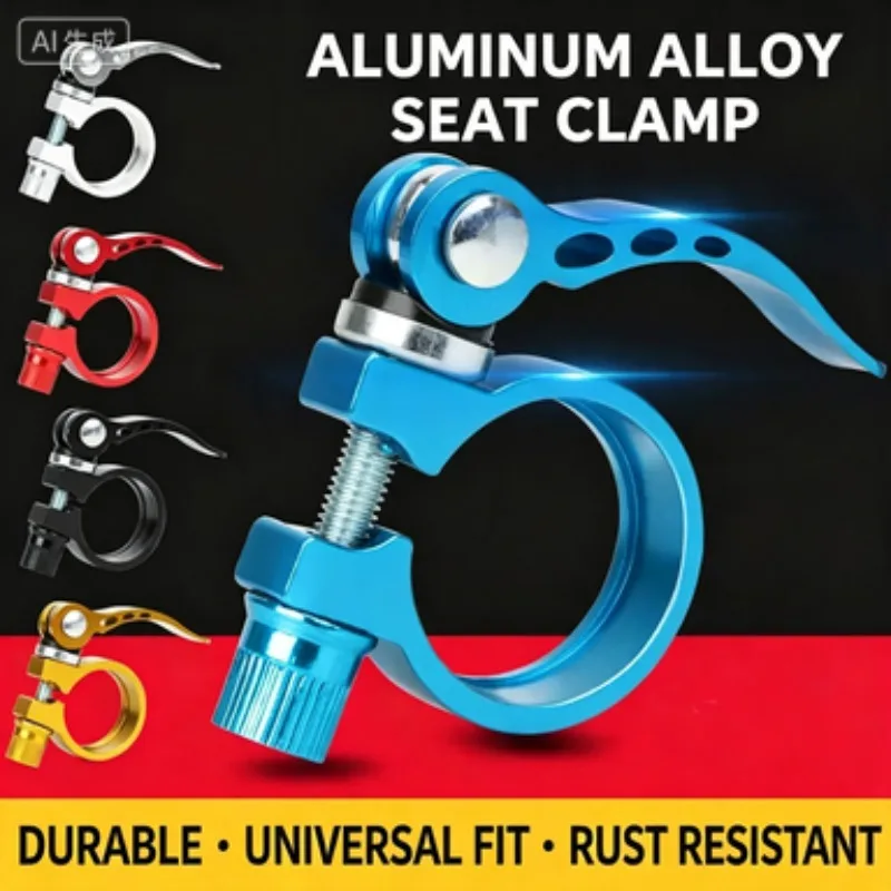 Aluminum Alloy Bicycle Seatpost Clamp Seat Tube Clamp MTB Bike Seat Tube Clip Bike Parts Bike Saddle Seat Clamp 28.6/31.8/34.9mm