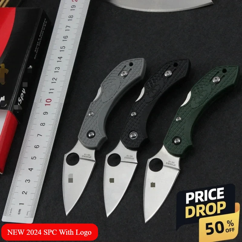 5Cr15Mov High Hardness 56HRC Folding Knife SPC28 Nylon Fiber Handle Outdoor Portable Multi-function Folding Knife with SPC Logo