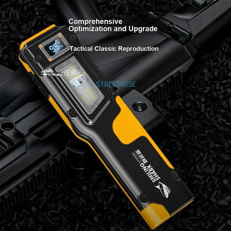 Rechargeable Multifunctional LED Work Flashlight Strong Bright Light Protective Lamp Long Runtime for Outdoor Repair Work