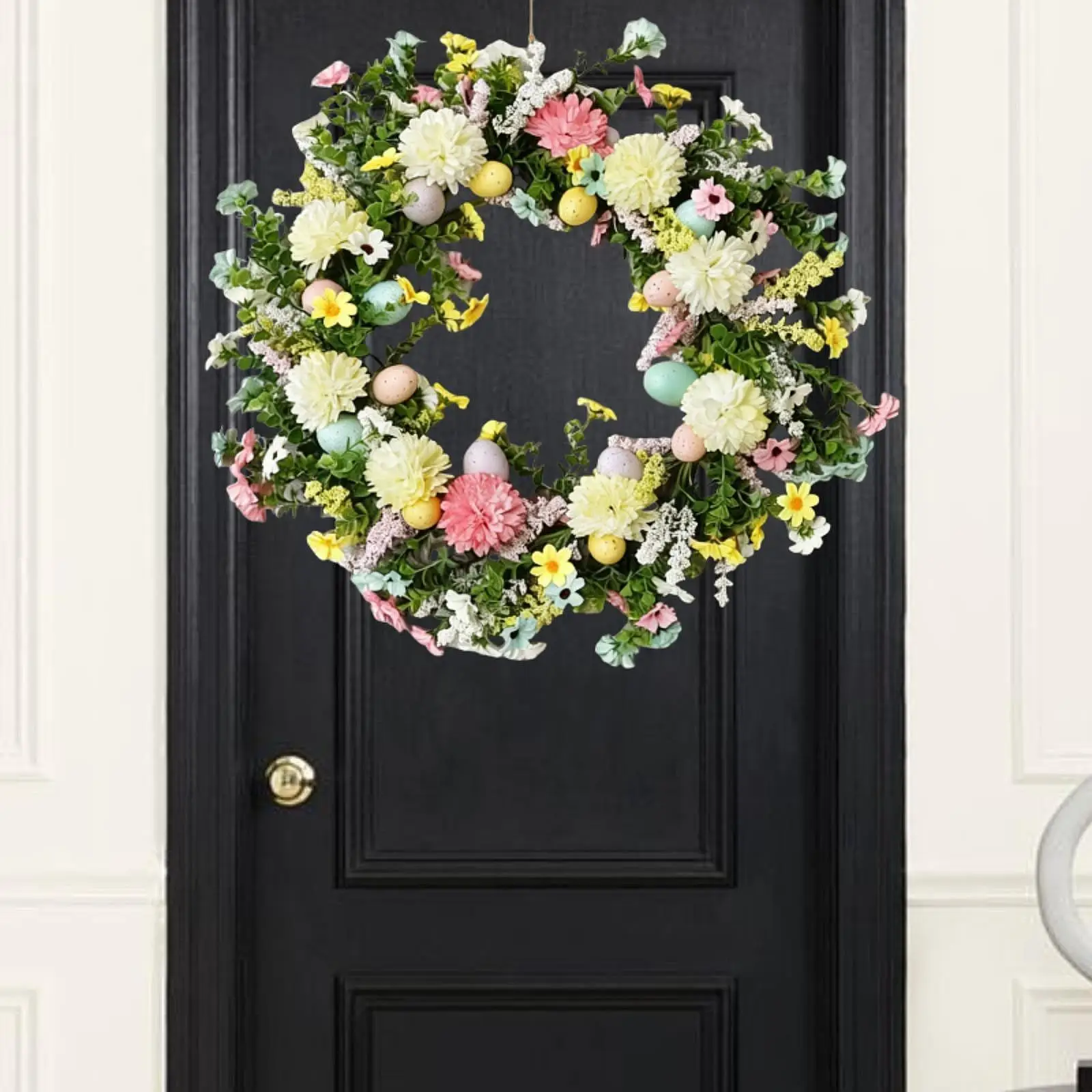 

Easter Eggs Wreath Spring Wreath Party Supplies Ornament Centerpiece Decorative