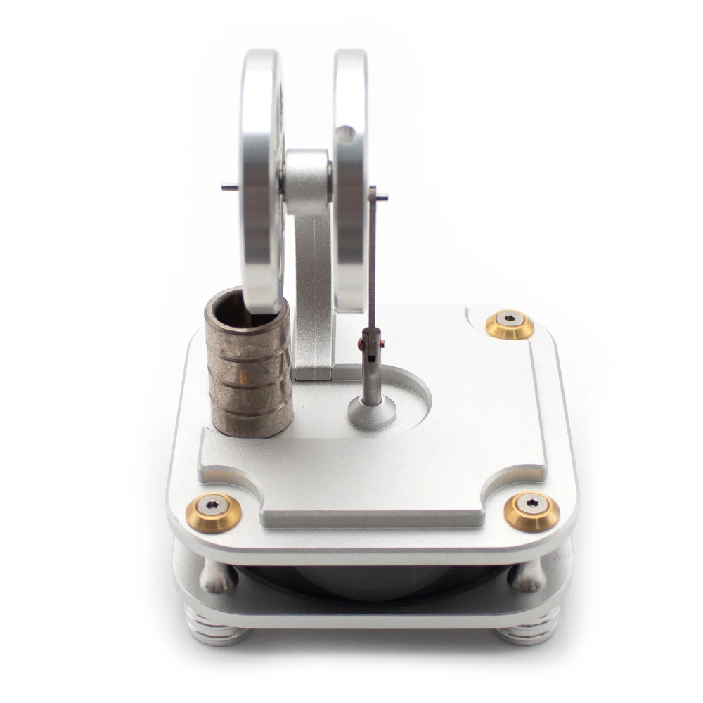 Modelo de motor Stirling totalmente de Metal, cilindro de potencia de Metal, Base cuadrada, motor Stirling de baja temperatura, D16-C