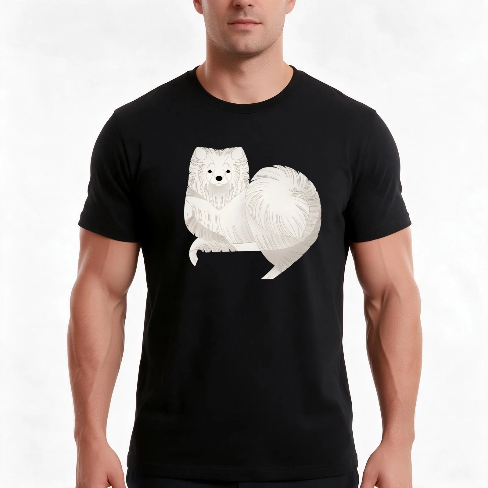 Year of the Dog - Volpino Italiano T-Shirt, Summer Casual Cotton Tee, Oversized Streetwear Tops, Vintage Graphic Print