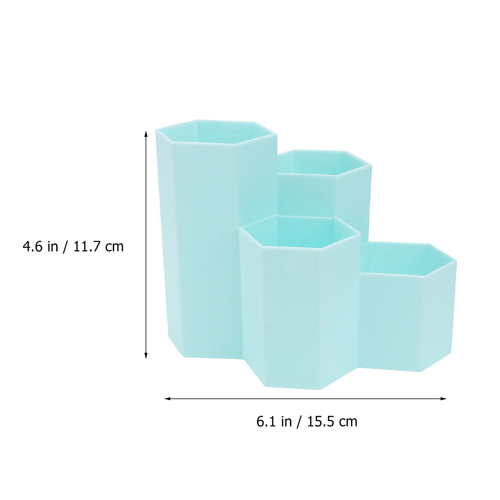 

Hexagonal Pen Holder Makeup Container Desktop Organizer Storage Brush for Aesthetic Plastic Pp Office Work