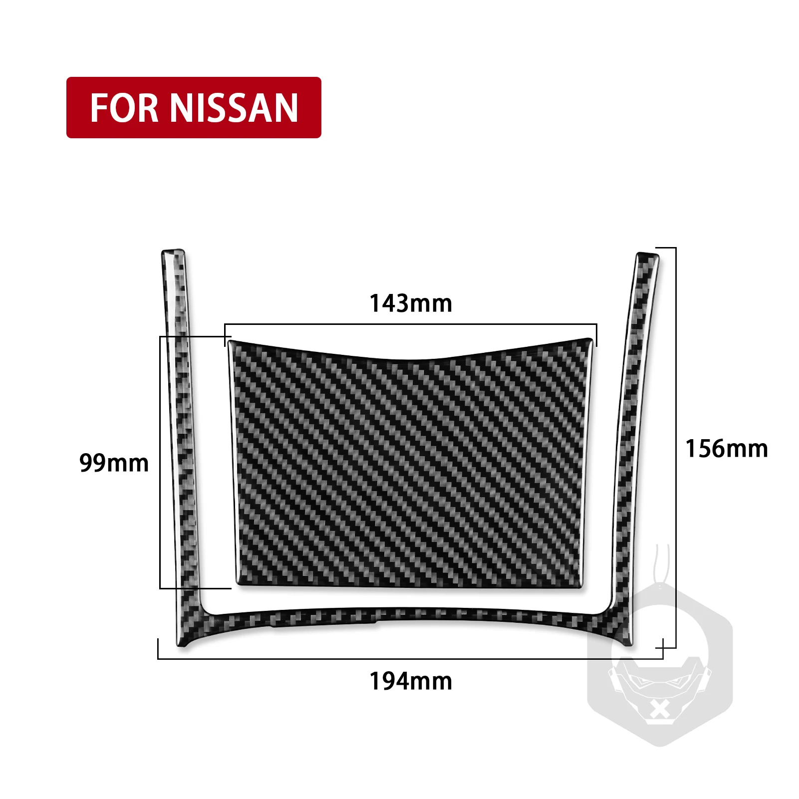 Carbon Fiber Center Storage Box Panel Car Interior Accessories Cover Trim Modified Sticker For Nissan X-Trail Rogue 2013—2021