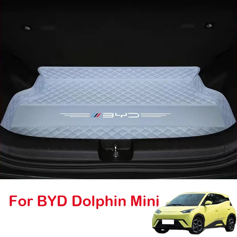 Leather Trunk Mat For BYD Dolphin Mini Seagulls 2023 2024  Boot Liner Tray Waterproof Mud Protector Pad Cargo Mat Sheet Carpet