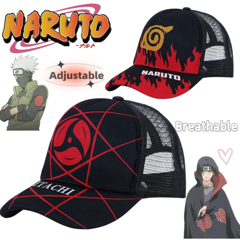Gorra de béisbol Naruto Hatake Kakashi, nueva, creativa, de dibujos animados, bonita, a la moda, personalizada, de alta calidad, con protección solar, transpirable, de malla.