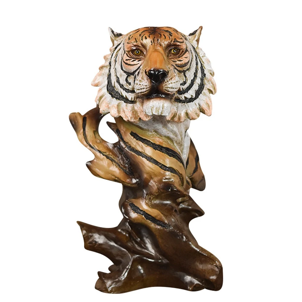 

Creative Retro Lion Avatar Ornament Home Living Room Office Study Desk Animal Resin Desktop Decoration Figurines Statues Decor