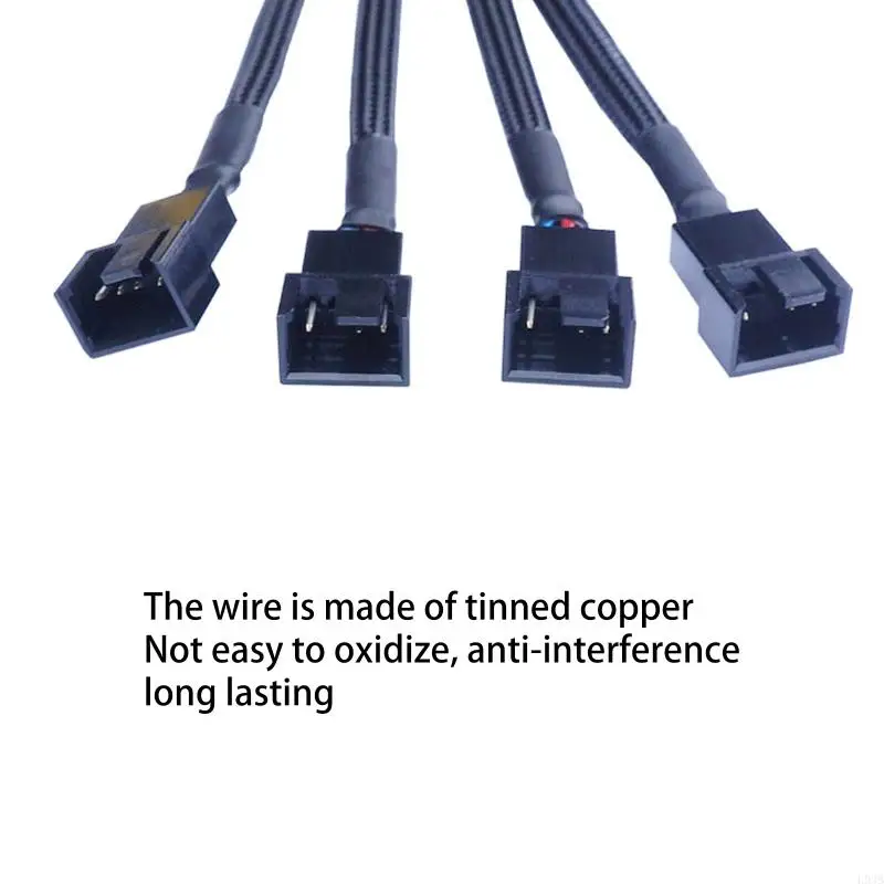 L93B от 1 до 4 кабеля вентилятора с вентилятором 4pin y Splitter Splitter Pwm Line Line Computer PC Extension Power Extension 27