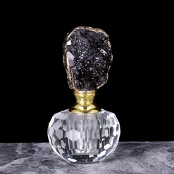 Natural Quartz Agate 1ml Essential Oil Bottle Smear Decoration Bottle Fengshui Home Ornament Accessory Crystal Perfume Bottle