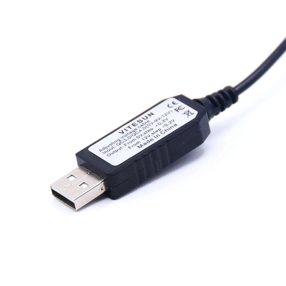 USB DC Cable Power Boost Line 5V-12V QC 3.0 Adjustable Voltage Step Up 5.5x2.5mm for WiFi Router LED Strip 12V Device