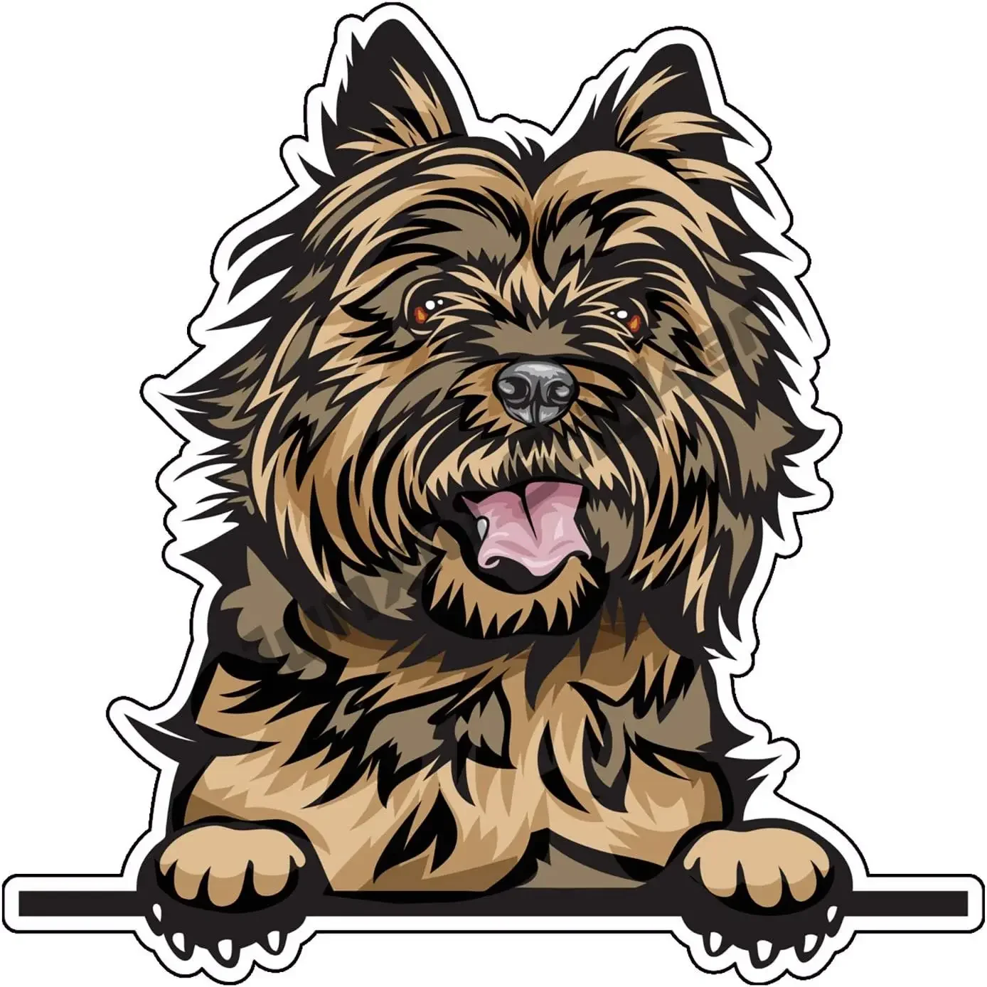 Cairn Terrier Vinyl Decal Dog Bumper Sticker for Laptops Tumblers Cars Trucks Walls Refrigerator Fuel tank Car Body