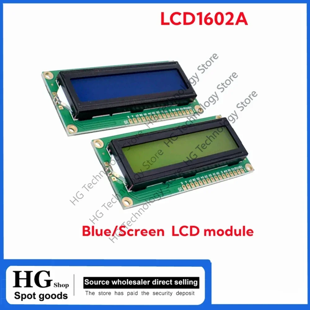 5PCS/Lot  Original new LCD1602 1602 LCD module Blue green screen 16x2 Character LCD Display Module HD44780