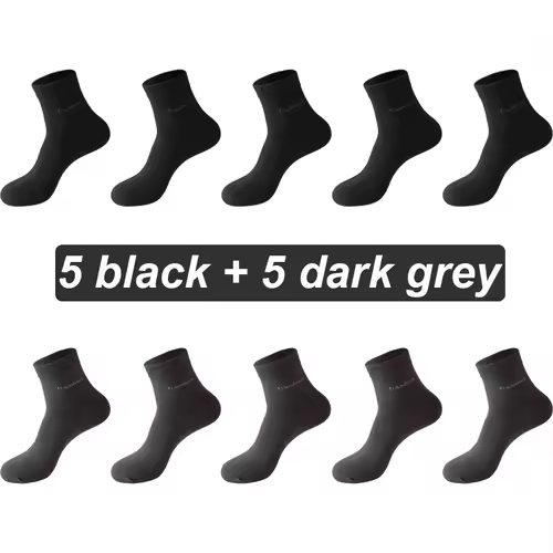 10Pairs Bamboo Fiber Socks Men Casual Business Anti-Bacterial Comfortable Breatheable High Quality Sock Male Plus Size EU38-46 - Image 17
