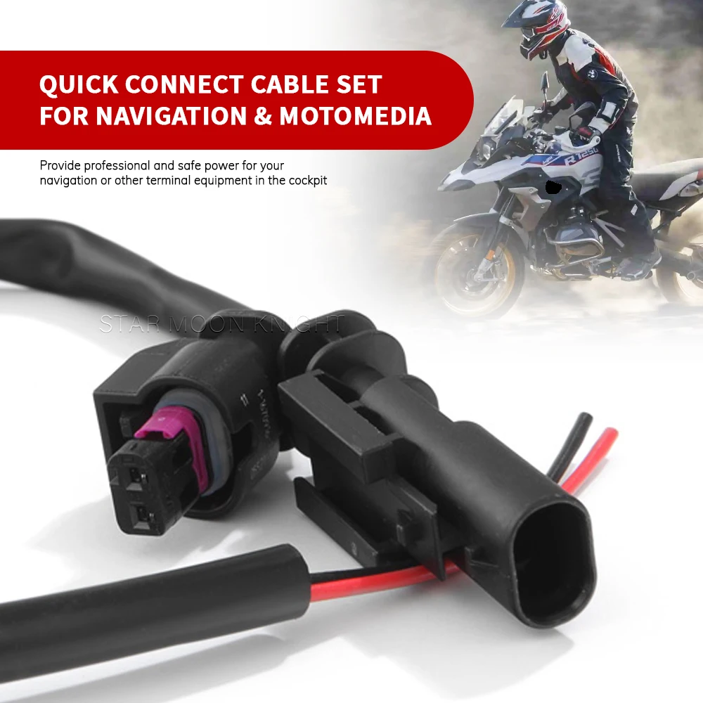 

Quick Connect Cable Set For Navigation / Moto Media For BMW R1300GS R 1300 GS F900GS F 900 GS R1250GS R 1250 GS R1200GS F750GS