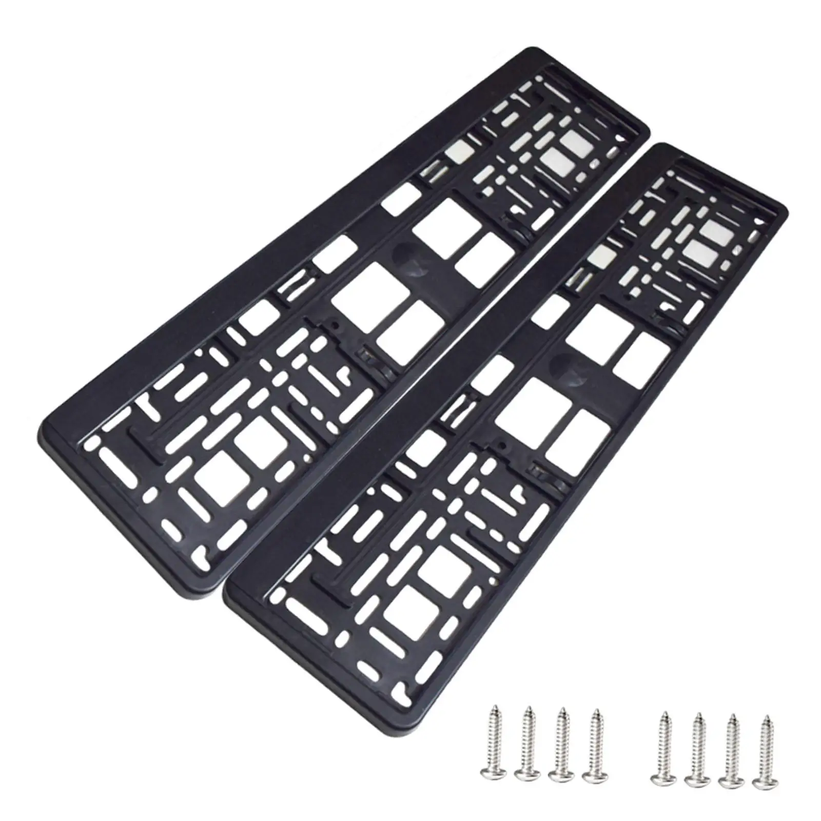 High Strength ABS License Plate Frame Secure Clip Design Sturdy Car Accessory for European Vehicles Universal Fit Replacement
