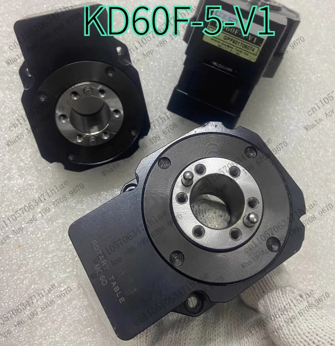 1pcs Hollow Rotating Platform KD60F-5-V1 Hollow Rotating Indexing Plate 5:1 Motor Input Shaft Hole 8mm, Tested OK