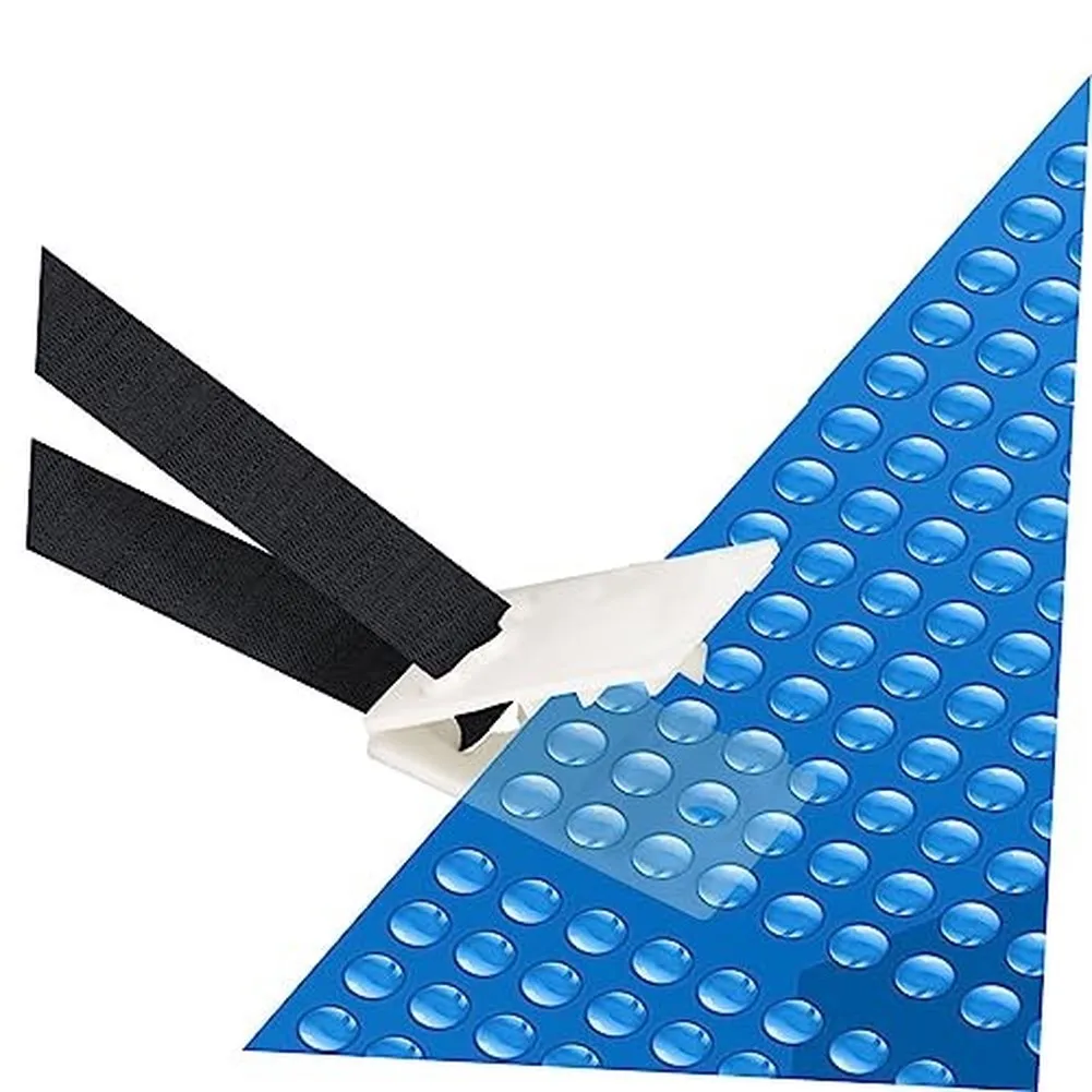 Adjustable Pool Cover Reel Straps For Solar Blanket Tie Down Kit Swimming Pool Accessories Black White PVC Rope Set